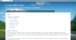 Desktop Screenshot of alevelmathsnotes.com